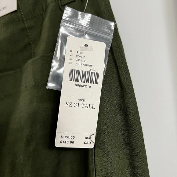 Maeve/Anthropologie The Colette Cropped Wide-Leg Pants | Holly/Dk Grn | Size 31T - Picture 6 of 6